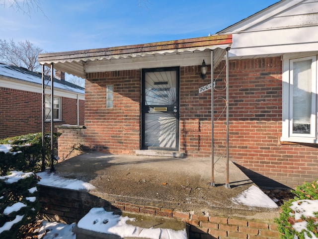 view of doorway to property