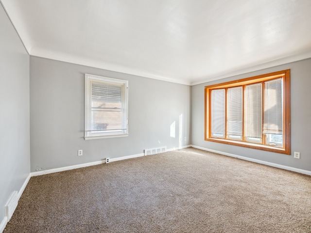 view of carpeted empty room