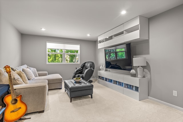 view of carpeted living room