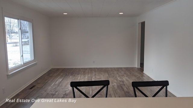 empty room featuring light hardwood / wood-style floors