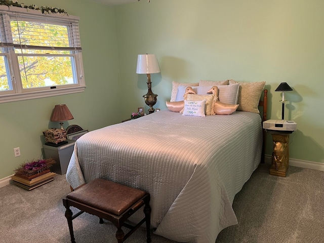 view of carpeted bedroom