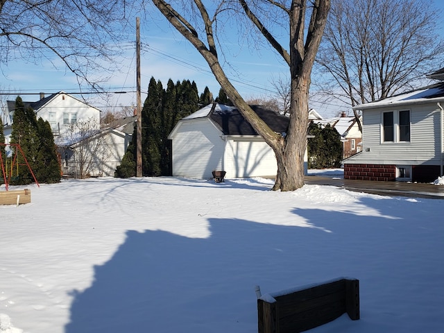 view of snowy yard