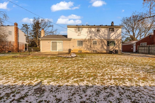 22679 Bell Brook St, Southfield, MI 48034 - rear view of house featuring a chimney