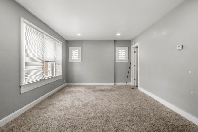 view of carpeted spare room