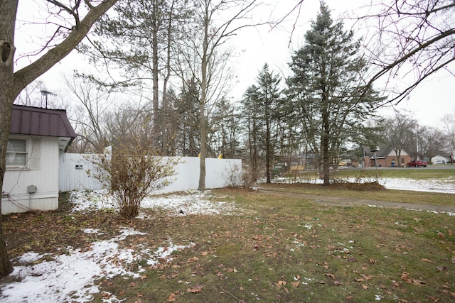 view of snowy yard