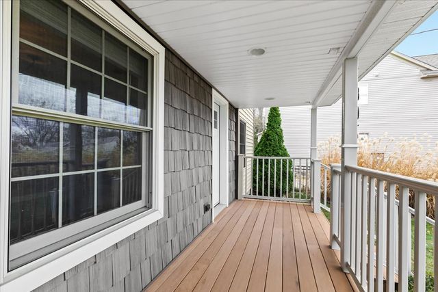 deck with covered porch