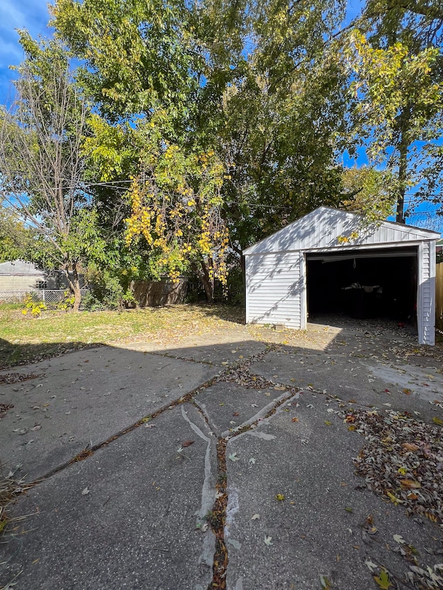 exterior space featuring a garage