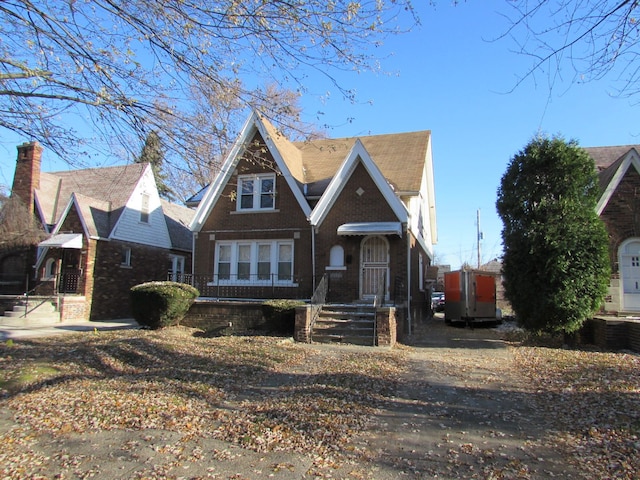 view of english style home