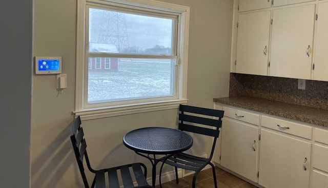 view of tiled dining area