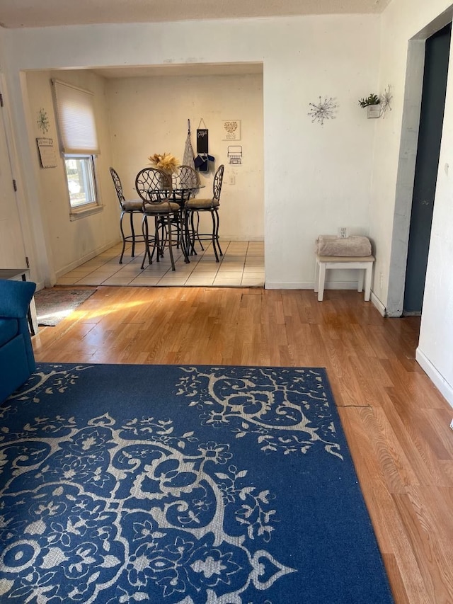 interior space featuring wood-type flooring