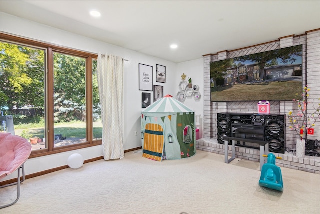 playroom with carpet flooring