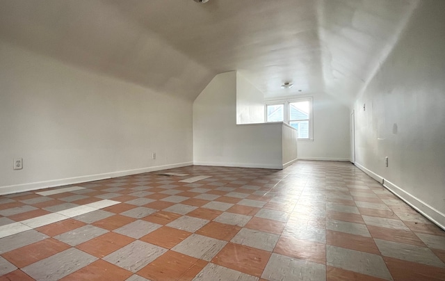 bonus room with lofted ceiling