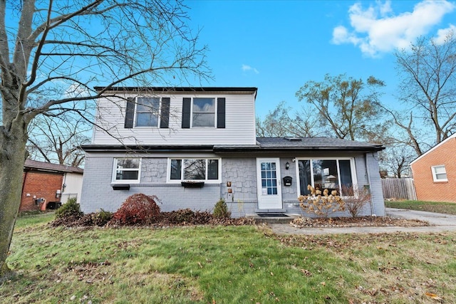 front of property with a front yard