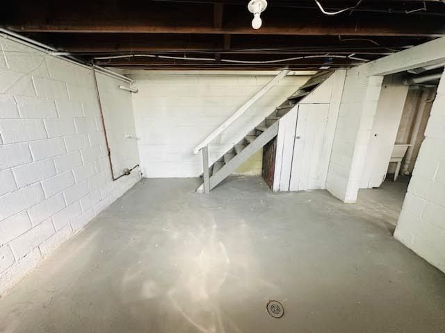 view of basement