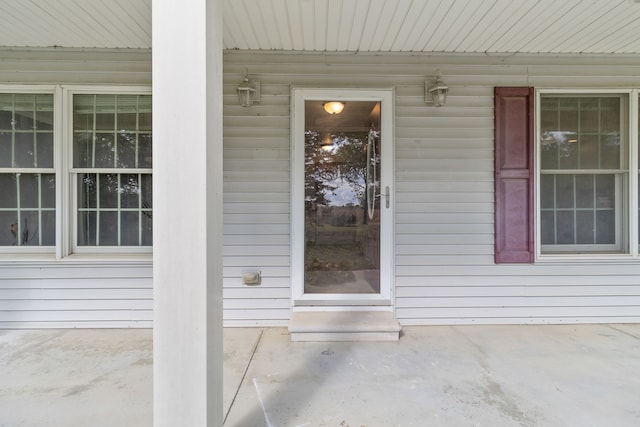 view of doorway to property