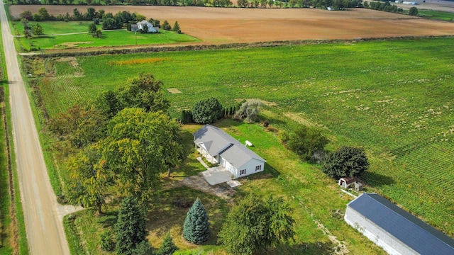 aerial view with a rural view