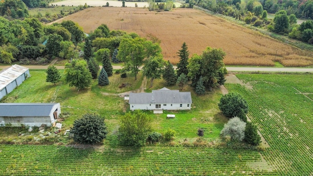 aerial view with a rural view