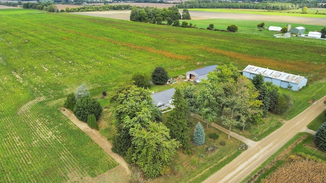 aerial view featuring a rural view