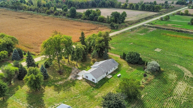 drone / aerial view with a rural view