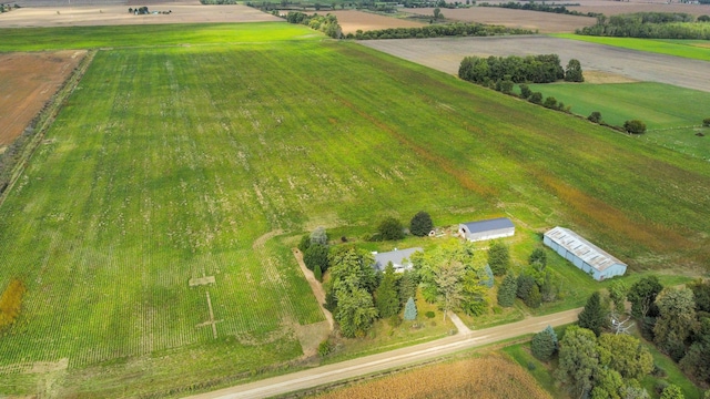 bird's eye view with a rural view