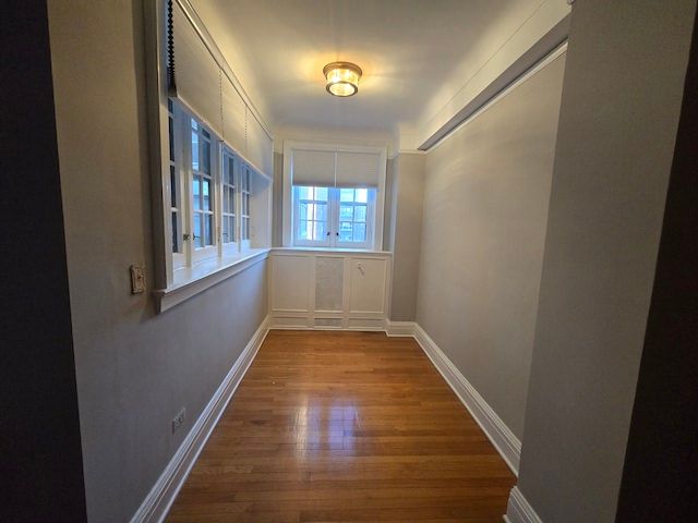 hall featuring wood-type flooring