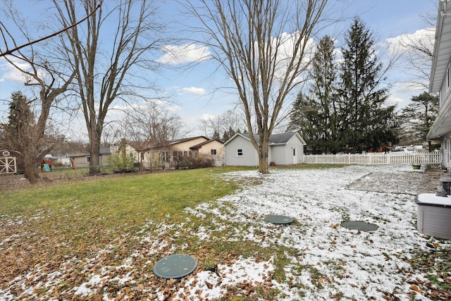 view of snowy yard