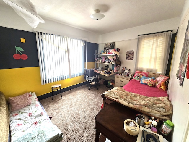 view of carpeted bedroom