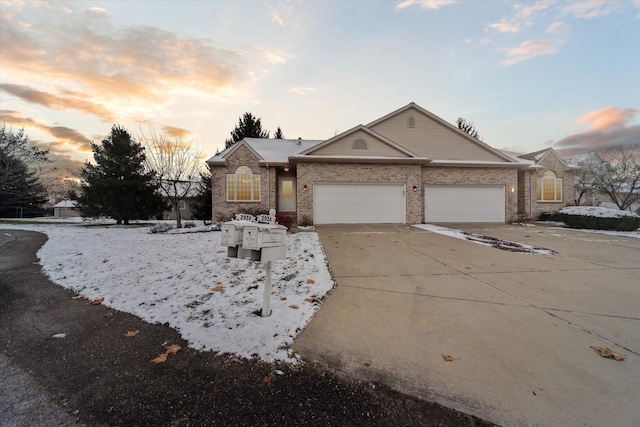 ranch-style home with a garage