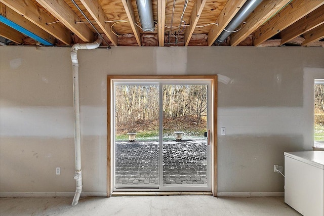 doorway to outside with plenty of natural light