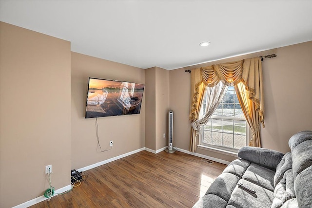 unfurnished room featuring hardwood / wood-style floors