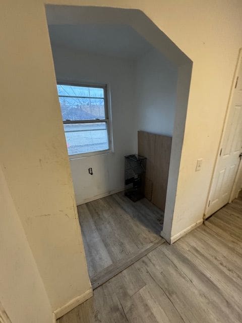 interior space featuring light wood-type flooring