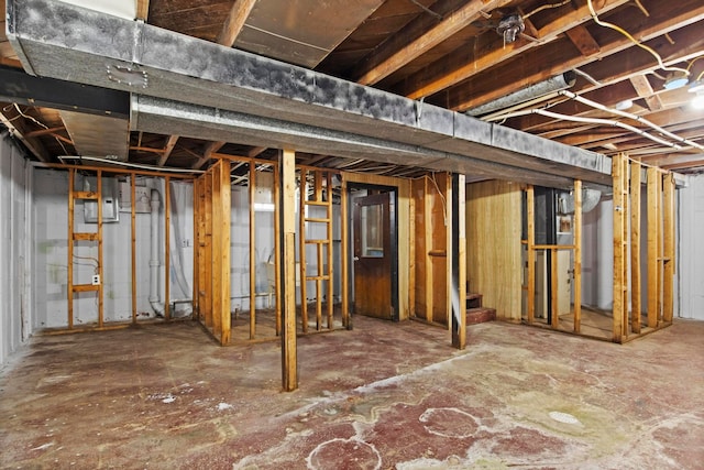 view of basement