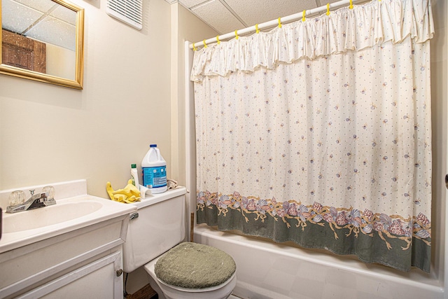 18400 I Dr N, Marshall, MI 49068 - full bath with vanity, shower / tub combo with curtain, and toilet