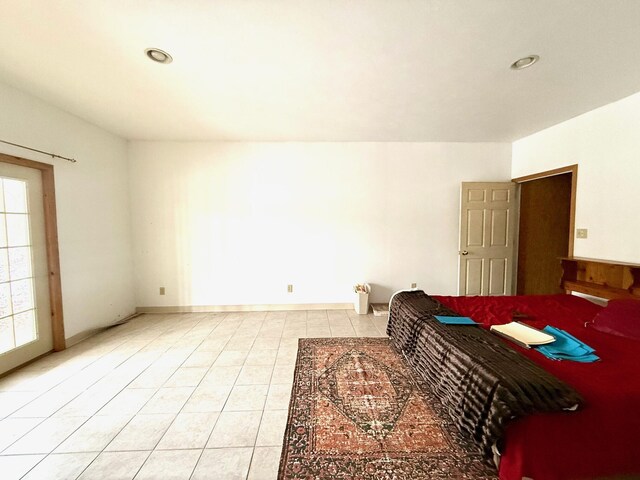 view of tiled bedroom