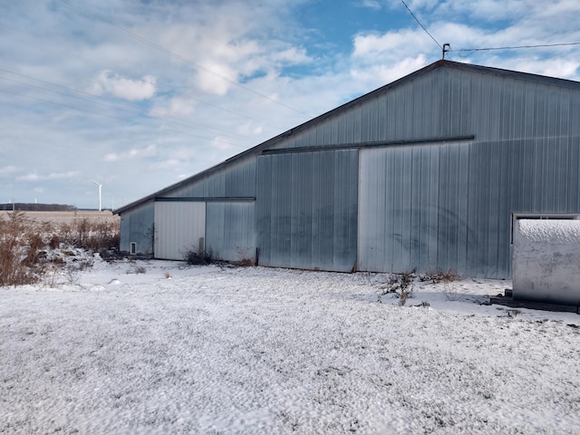 view of snow covered structure