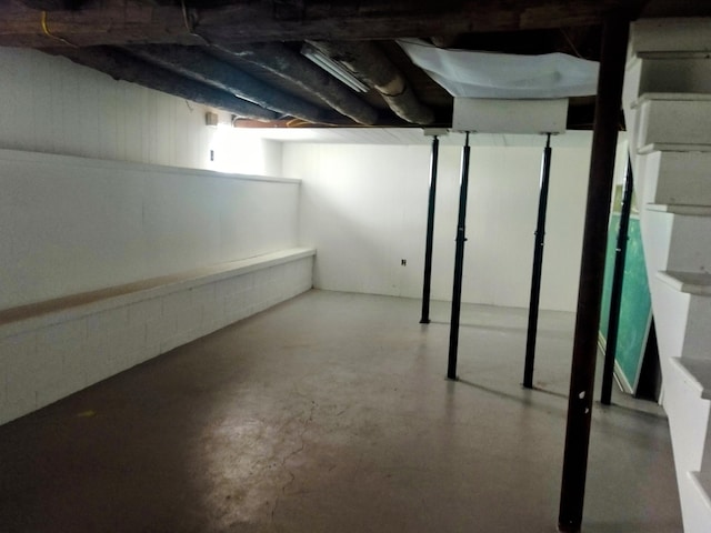 view of basement