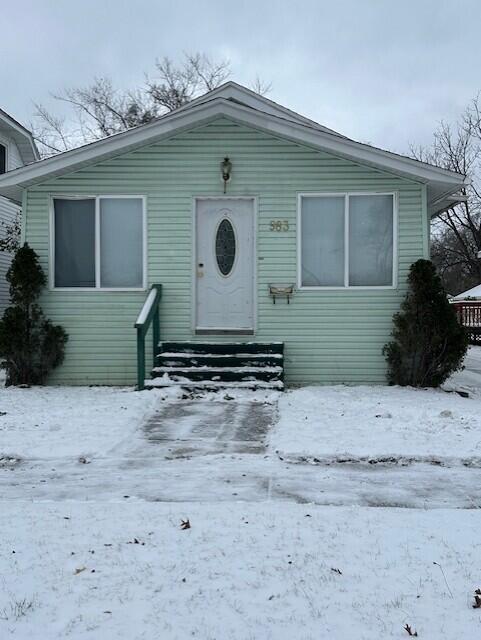 view of bungalow