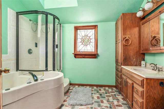 bathroom featuring a bathtub and vanity