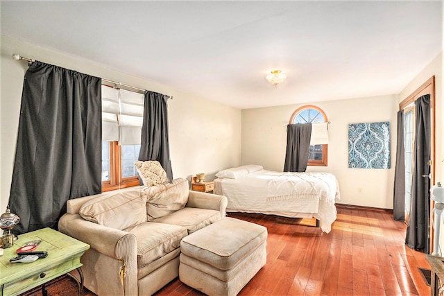 bedroom featuring wood-type flooring