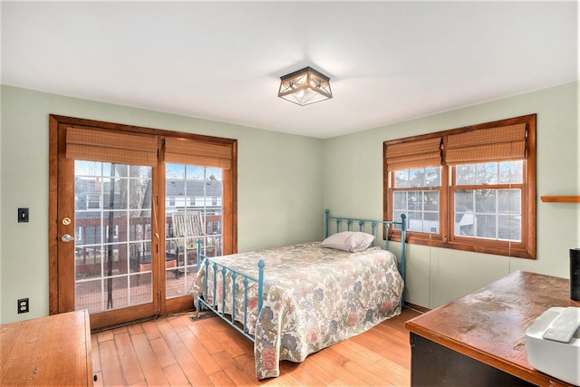 bedroom featuring hardwood / wood-style floors