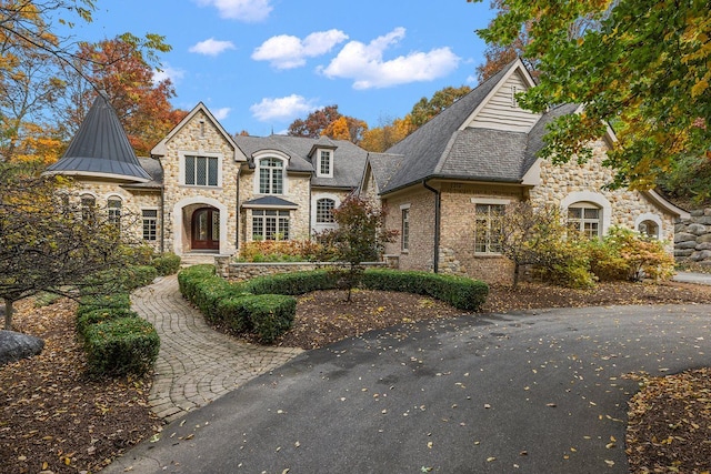 view of french country home