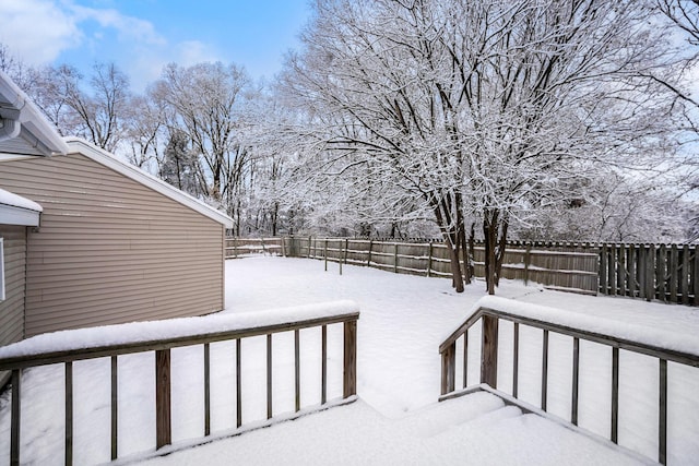 view of snowy yard