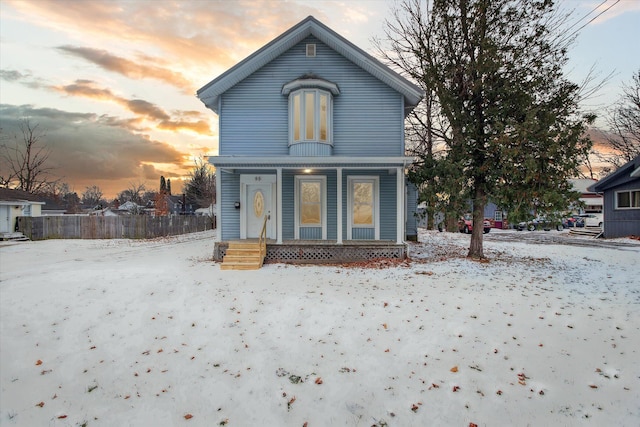 view of front of home