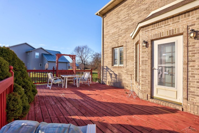 view of wooden deck