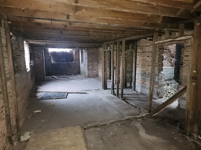 view of basement