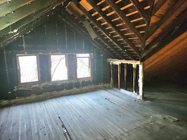 unfinished attic with plenty of natural light