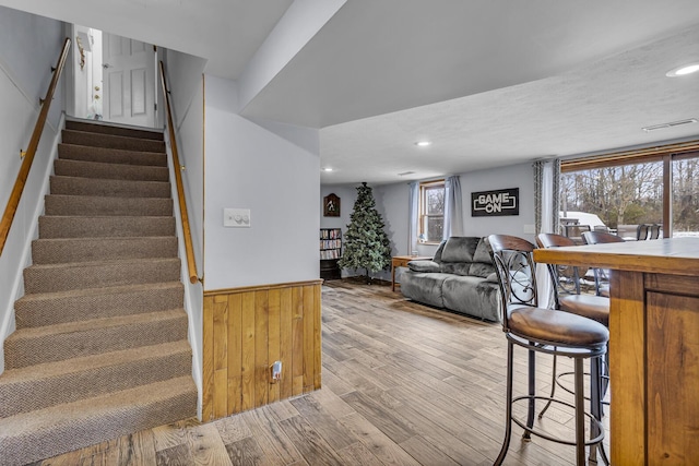 interior space featuring hardwood / wood-style flooring