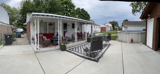 view of patio / terrace with a grill