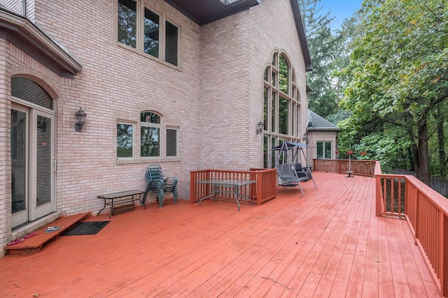view of wooden terrace