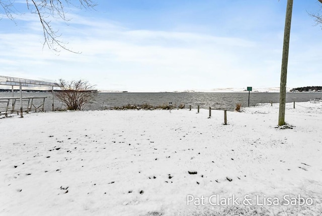 view of snowy yard